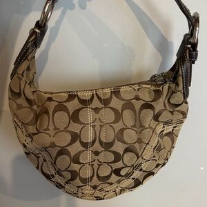 Vintage coach signature canvas Demi hobo bag